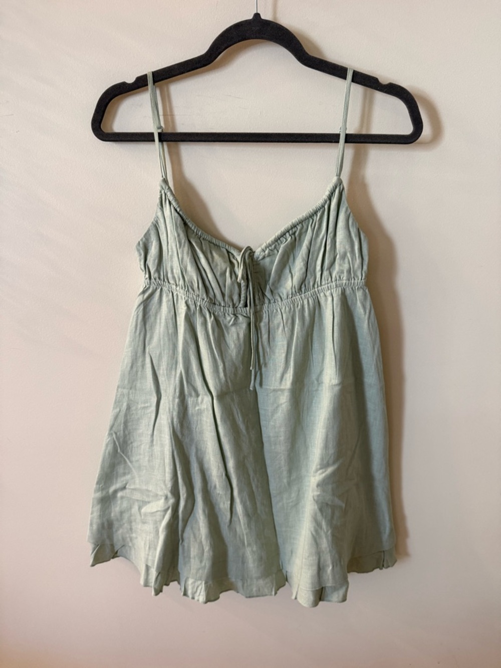 Princess Polly Sage Green Spaghetti Strap Mini Dress